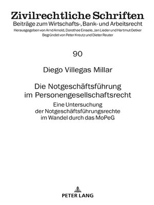 cover image of Die Notgeschaeftsfuehrung im Personengesellschaftsrecht